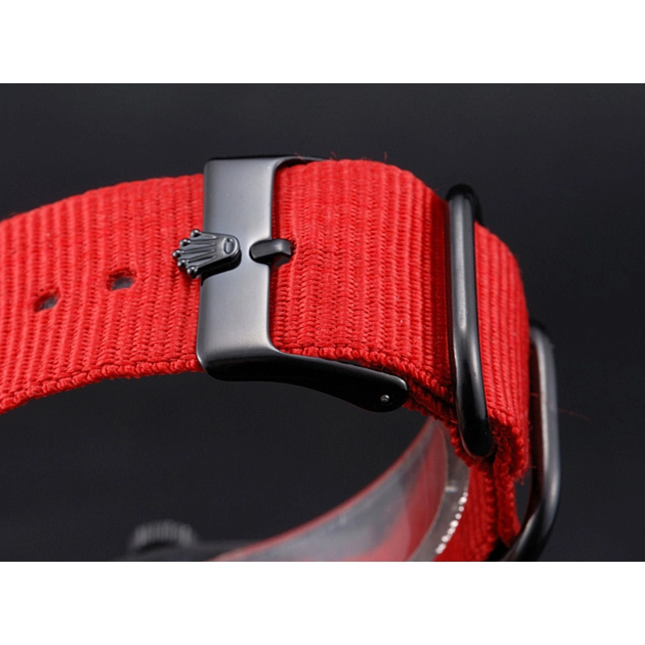 Aaa replica watch Strap Nylon Red Rolex Milgauss Bamford 622002 0815